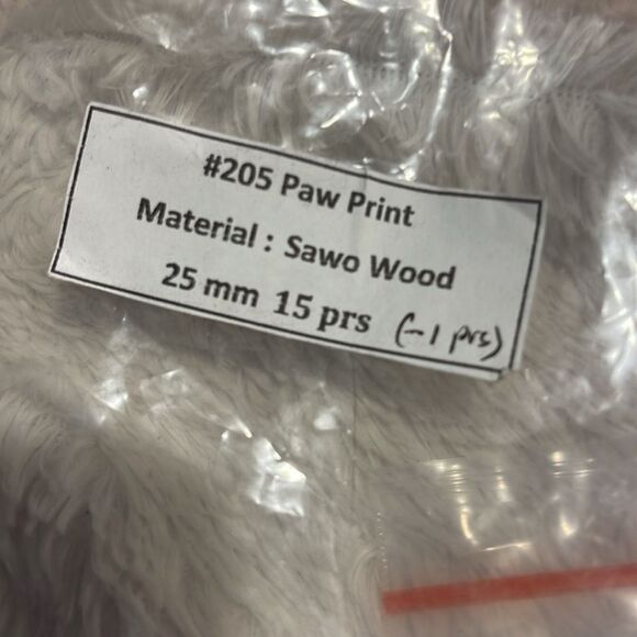 Sawo wood paw print gauges plugs multiple sizes available - Picture 3 of 5